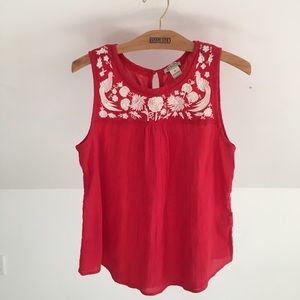 Sleeveless Red Lucky Brand Women’s Blouse